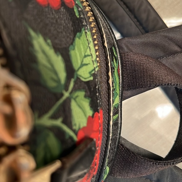 Coach Mini Court Backpack In Signature Canvas With Fairytale Rose - Picture 5 of 11